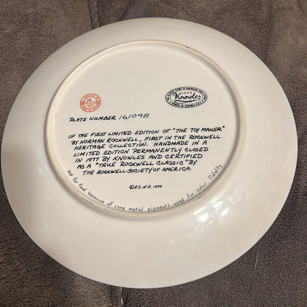 1977 Norman Rockwell 1st Plate of The Heritage Collection - Picture 2 of 2